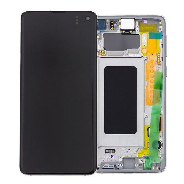 מסך GALAXY S10 / G973 מקורי חדש לבן/כחול