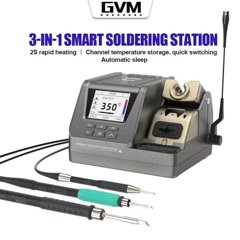 מלחם מקצועי GVM H3 80W כולל 3 ידיות
