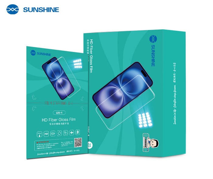 מגן מסך UV סיליקון SUNSHINE UV-1 לחיתוך במכונה 25 יח באריזה